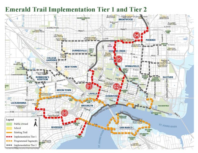 Emerald Trail Master Plan Map - Groundwork Jacksonville