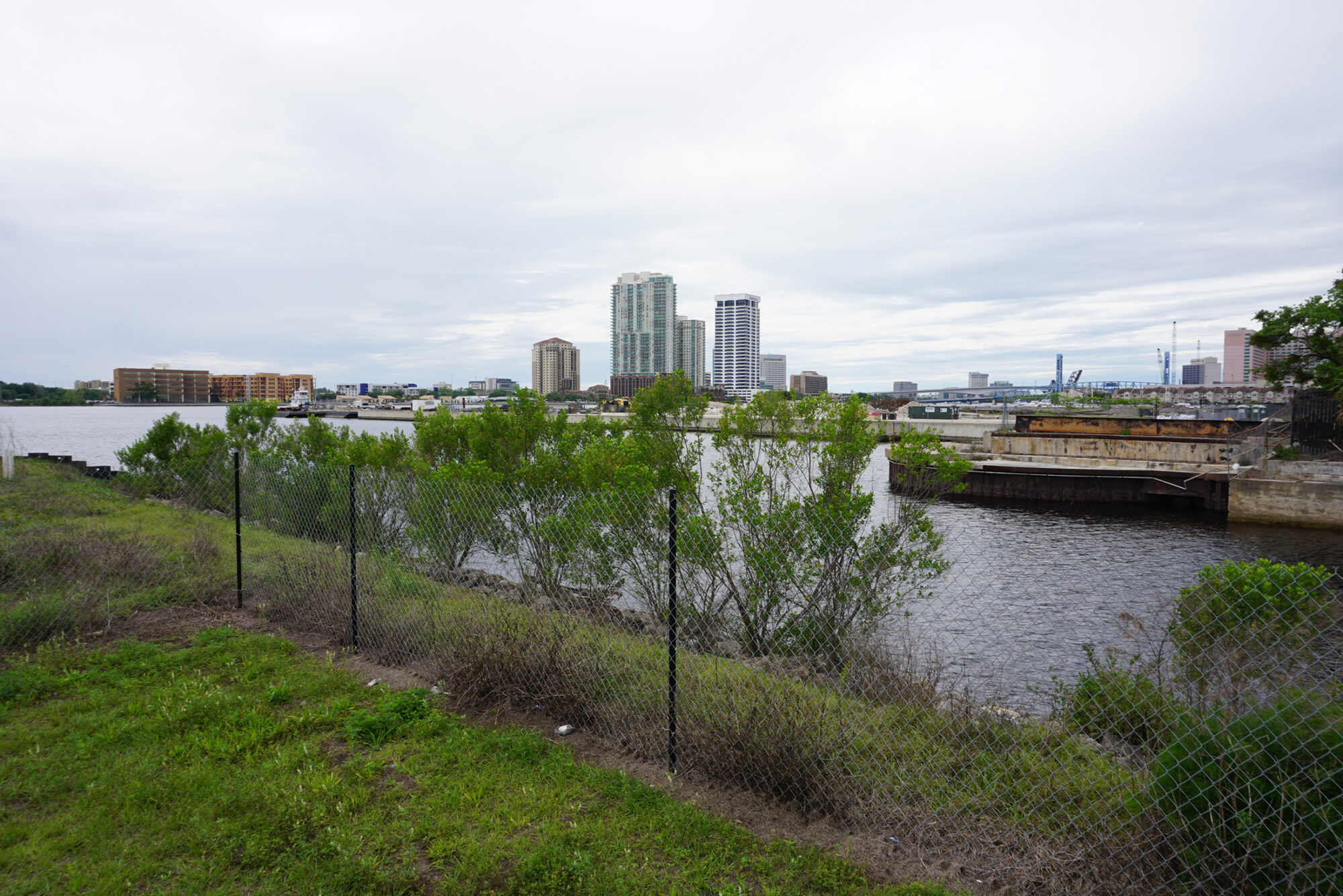 Current Hogans Creek outflow to the St. Johns River at the Shipyards